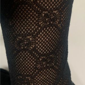 Gucci Black Lace Mesh Kids Tights